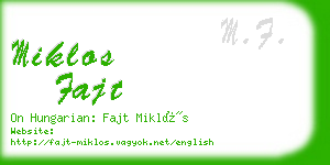 miklos fajt business card